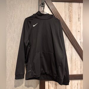 Nike Black Hoodie with White Swoosh